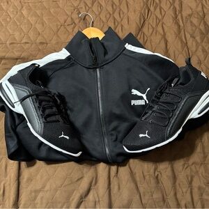 Puma Black Apparel Bundle Jacket and Sneakers